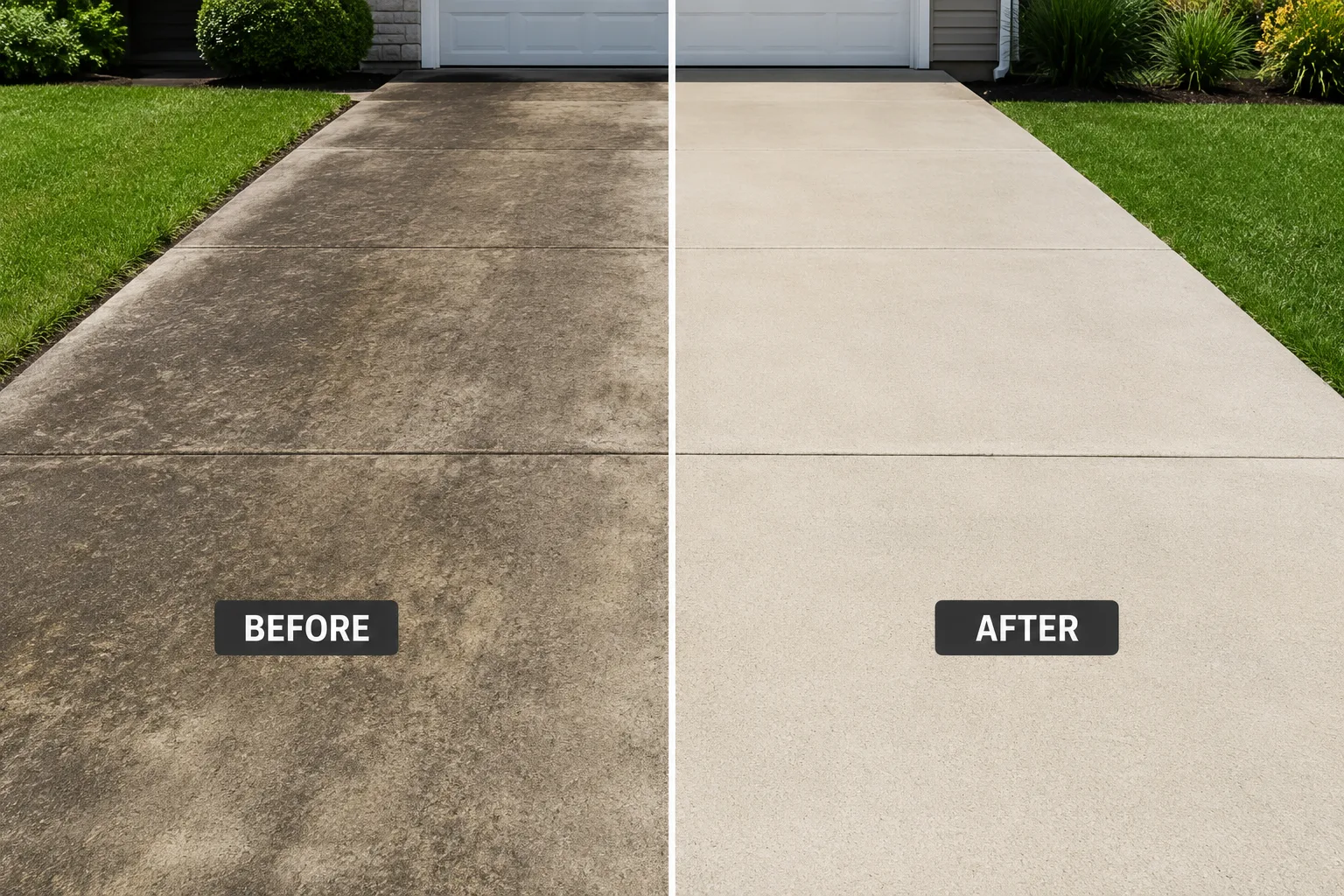 Clean London residential walkway surface after the wash